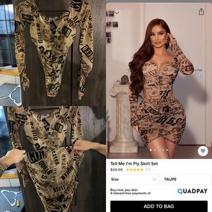 one piece with skirt set